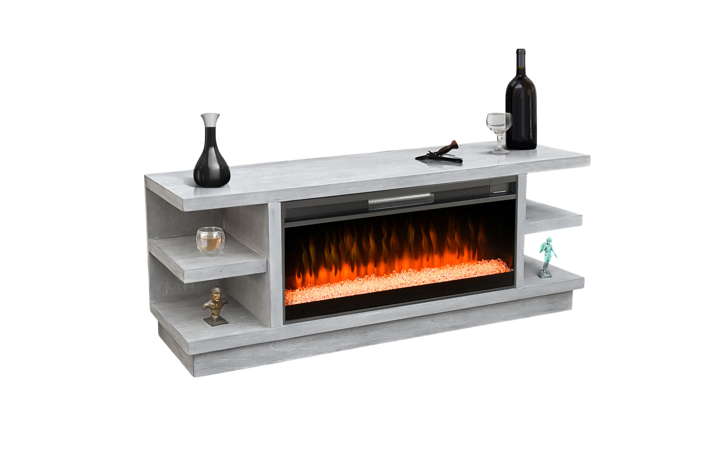 Sunny Designs 72" Media Console With Electric Fireplace - Wayfair Canada